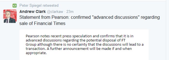 Στο «σφυρί» οι Financial Times