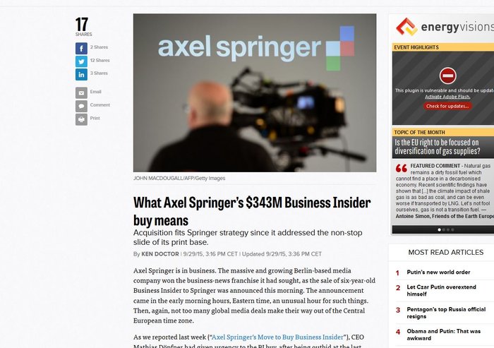 Tο μυστικό πίσω από την αγορά του Business Insider από τον Axel Springer