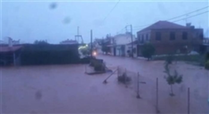 Στη Βάρδα έχουν πλημμυρίσει πάρα πολλά σπίτια και επιχειρήσεις όπως και το παλιό δημαρχείο.