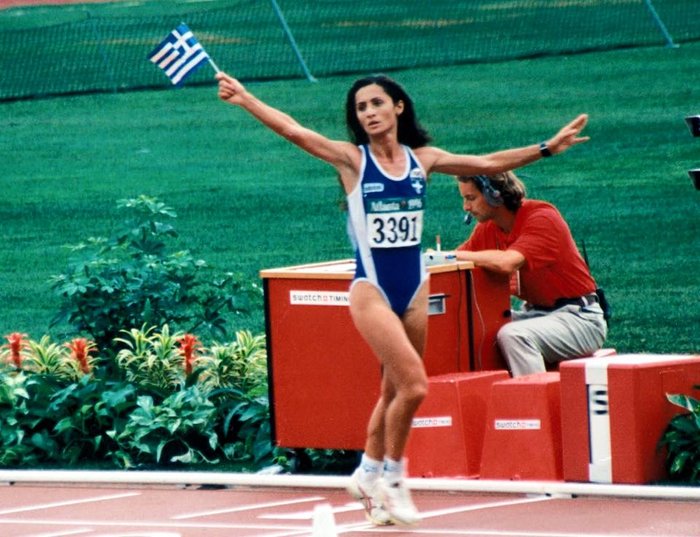 Ο τερματισμός της στους Ολυμπιακούς της Ατλάντα
