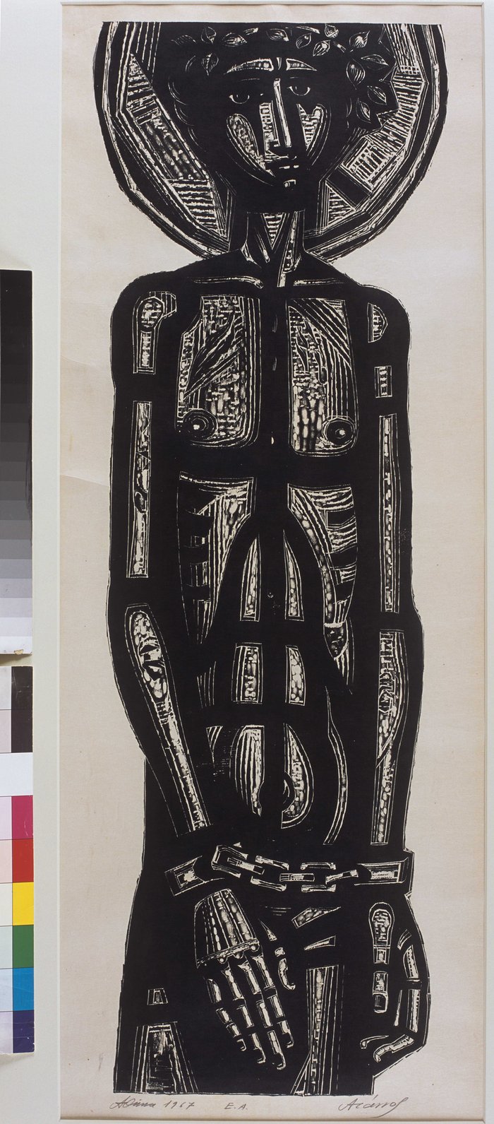 Σκλάβος Νο1, 1967Ξυλογραφία 98,5Χ32,5 εκ.