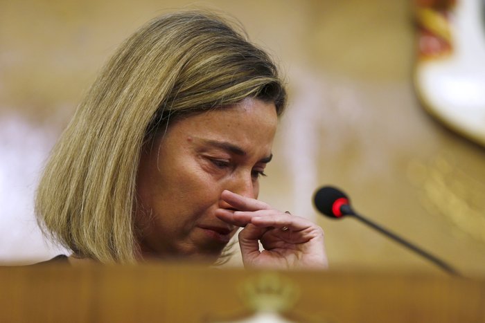 Τα δάκρυα της Μογκερίνι για τις τρομοκρατικές επιθέσεις