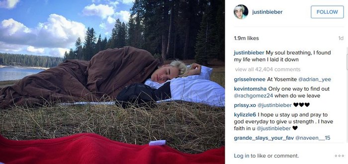 Ο Justin Bieber ολόγυμνος απολαμβάνει τις ομορφιές της φύσης - εικόνα 2