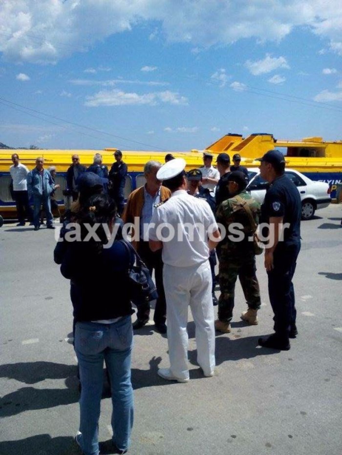 Επεισόδια κατά τον απόπλου του πλοίου «Ερατώ» στον Βόλο