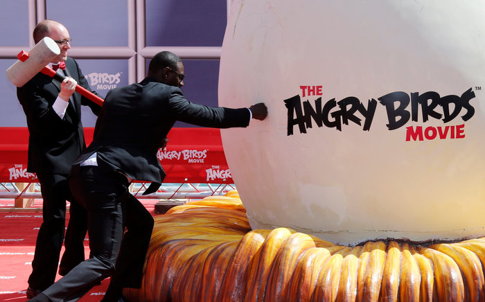 Στιγμιότυπο από την πρεμιέρα της ταινίας «The Angry Birds Movie