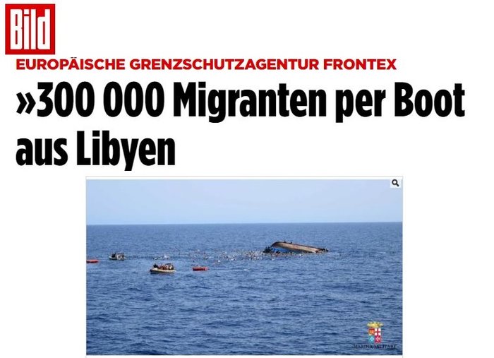 Bild: 300.000 πρόσφυγες από τη Λιβύη περιμένει η Frontex
