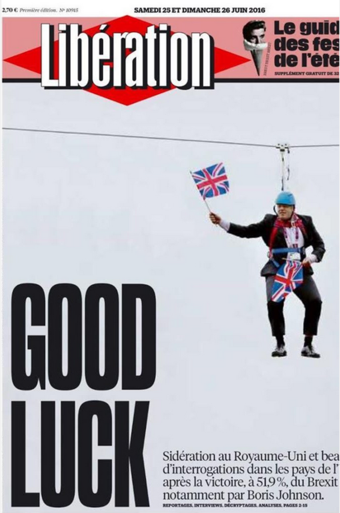 Απίστευτο πρωτοσέλιδο της Liberation για το Brexit