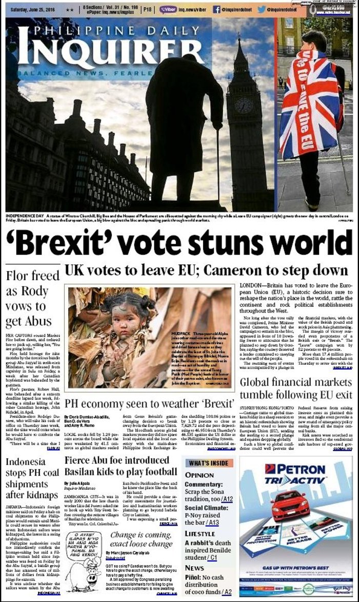 Τα πρωτοσέλιδα σε όλο τον κόσμο για το Brexit - εικόνα 7