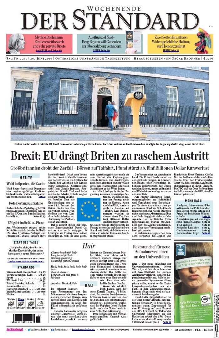 Τα πρωτοσέλιδα σε όλο τον κόσμο για το Brexit - εικόνα 11