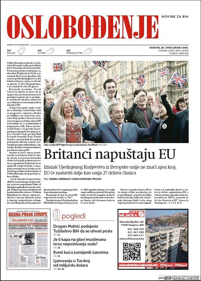 Τα πρωτοσέλιδα σε όλο τον κόσμο για το Brexit - εικόνα 24