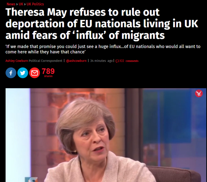 Oι Συντηρητικοί του Brexit θέλουν και απελάσεις πολιτών!