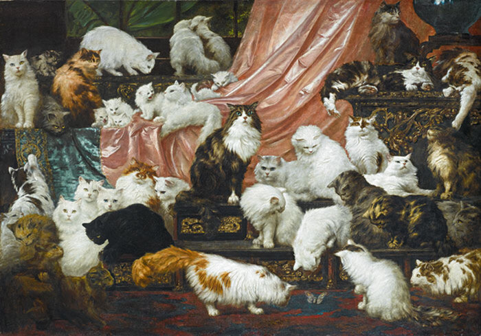 Carl Kahler • My Wife's Lovers, ο μεγαλύτερος πίνακας με γάτες στον κόσμο
