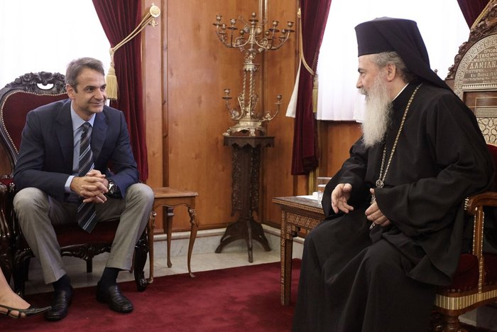 Ο Κυρ. Μητσοτάκης στον Ιερό Ναό της Αναστάσεως στα Ιεροσόλυμα