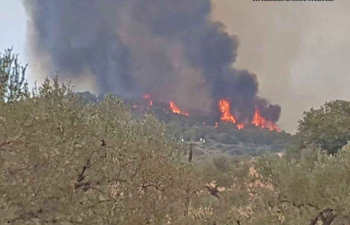 Μαίνεται η μεγάλη πυρκαγιά ανάμεσα σε Κρανίδι και Πόρτο Χέλι - εικόνα 2