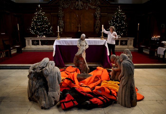 Λονδίνο: Εγινε έργο τέχνης η λέμβος με πρόσφυγες στ' ανοιχτά της Λέσβου