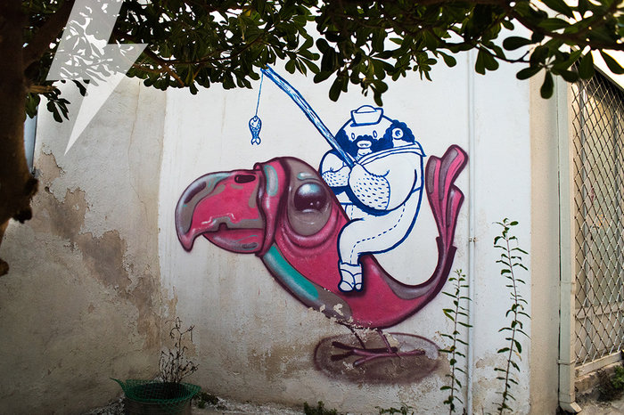 Συνεργατικό streetart από τον Dreyk & Lints, στο Θησείο.  Photo: Philip Gavrilakis