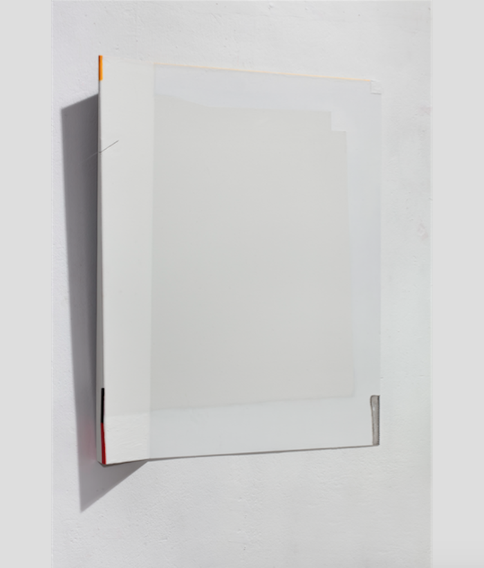 When mankind is in labour, trust in the invisible|2015  Ακρυλικά και εποξικά χρώματα σε λαμαρίνα 110 x 100 εκ. Με την ευγενική παραχώρηση του καλλιτέχνη και της Γκαλερί Qbox, Αθήνα