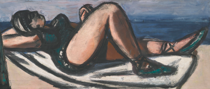 MAX BECKMANN /SCHLAFENDE AM STRAND (QUAPPI AT THE BEACH)