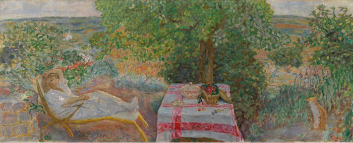 Pierre Bonnard,Resting in the Garden, 1914.