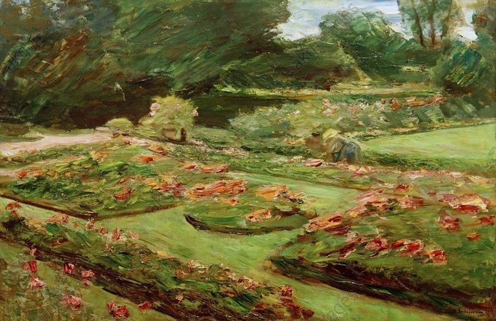 Max Liebermann,Flower Terrace in the Garden, Wannsee,