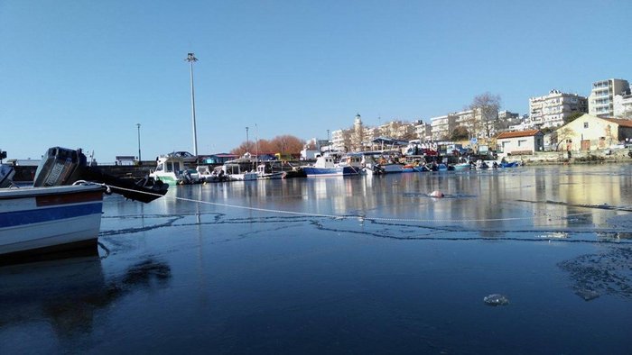 Απίστευτες εικόνες: To πολικό ψύχος πάγωσε τη θάλασσα της Αλεξανδρούπολης