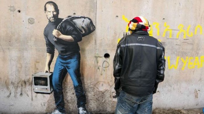 Το νέο έργο του Μπάνκσι για τους πρόσφυγες του Καλαί - εικόνα 3