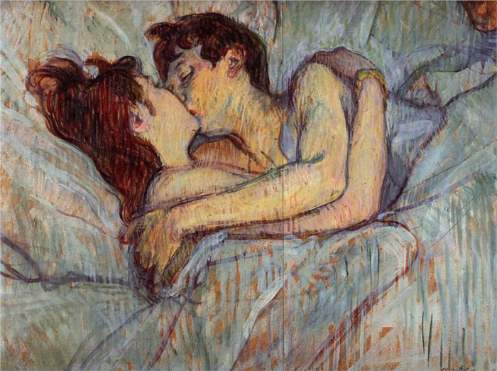In Bed: The Kiss, 1892 Henri de Toulouse-Lautrec