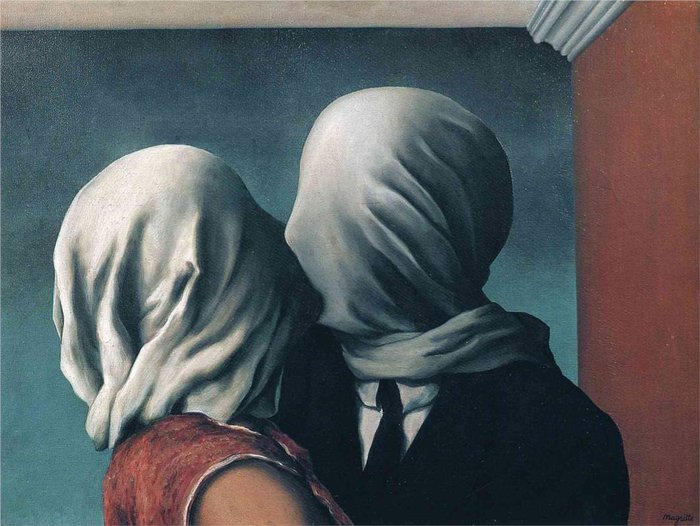 René Magritte, "The Lovers"