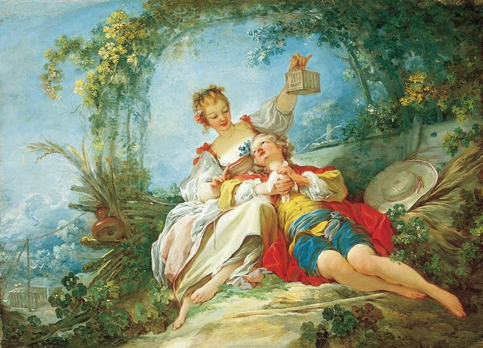 Jean-Honoré Fragonard, Happy Lovers, c. 1760–65.