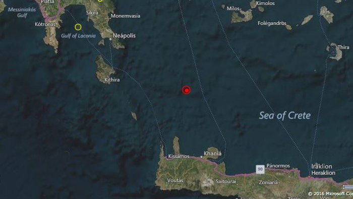 Σεισμός 4 Ρίχτερ βορείως των Χανίων