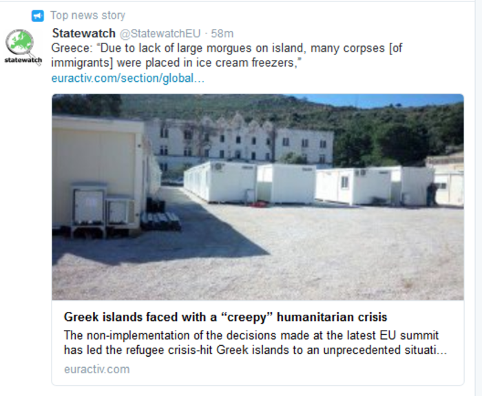 Σε ψυγεία παγωτών βάζουν τις σορούς των προσφύγων στη Λέρο - εικόνα 2