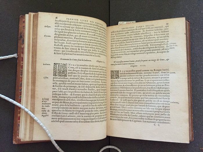Pierre Belon du Mans, Les observations de plusieurs singularitez et choses memorables (1588): πώς παρασκευάζεται το λάβδανο στην Κρἠτη.