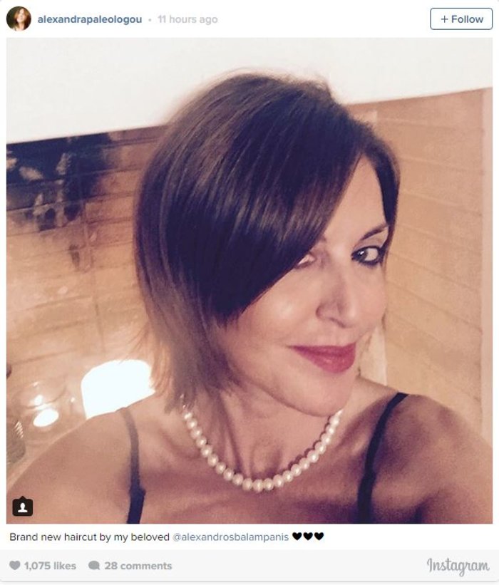 Νέο τρέντι κούρεμα & λάμψη από πέρλες για την Αλ.Παλαιολόγου