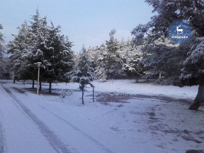 Στα  λευκά «ντύθηκε» η Ρόδος- Δείτε εικόνες - εικόνα 3