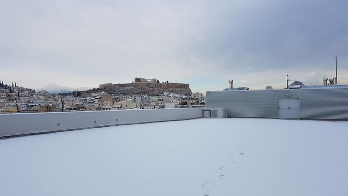 Θέα από την ταράτσα του Εθνικού Μουσείου Σύγχρονης Τέχνης
