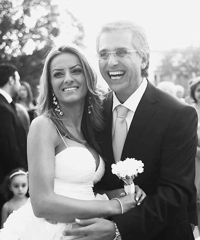 Στο γάμο του με την Έφη Παπαϊωάννου