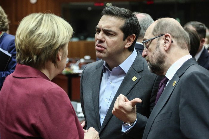 Αλέξης Τσίπρας και Άνγκελα Μέρκελ κατά τη διάρκεια παλαιότερης Συνόδου Κορυφής