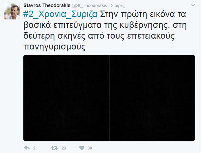 Μαύρο χιούμορ από τον Στ.Θεοδωράκη για τα δυο χρόνια ΣΥΡΙΖΑ