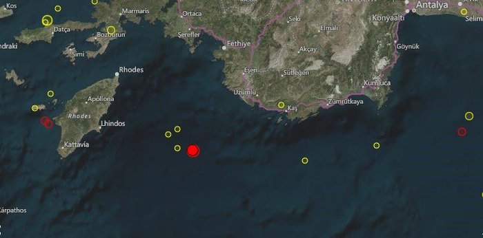 Σεισμός μεταξύ Ρόδου και Καστελόριζου