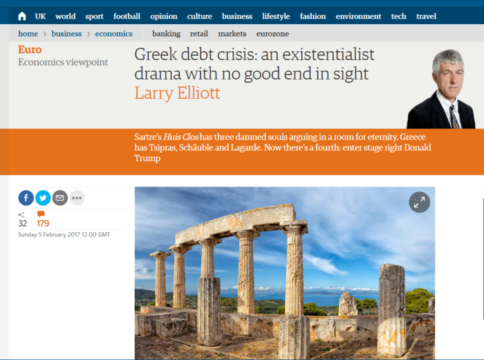 Guardian: Το υπαρξιακό δράμα της Ελλάδας δύσκολα θα έχει happy end
