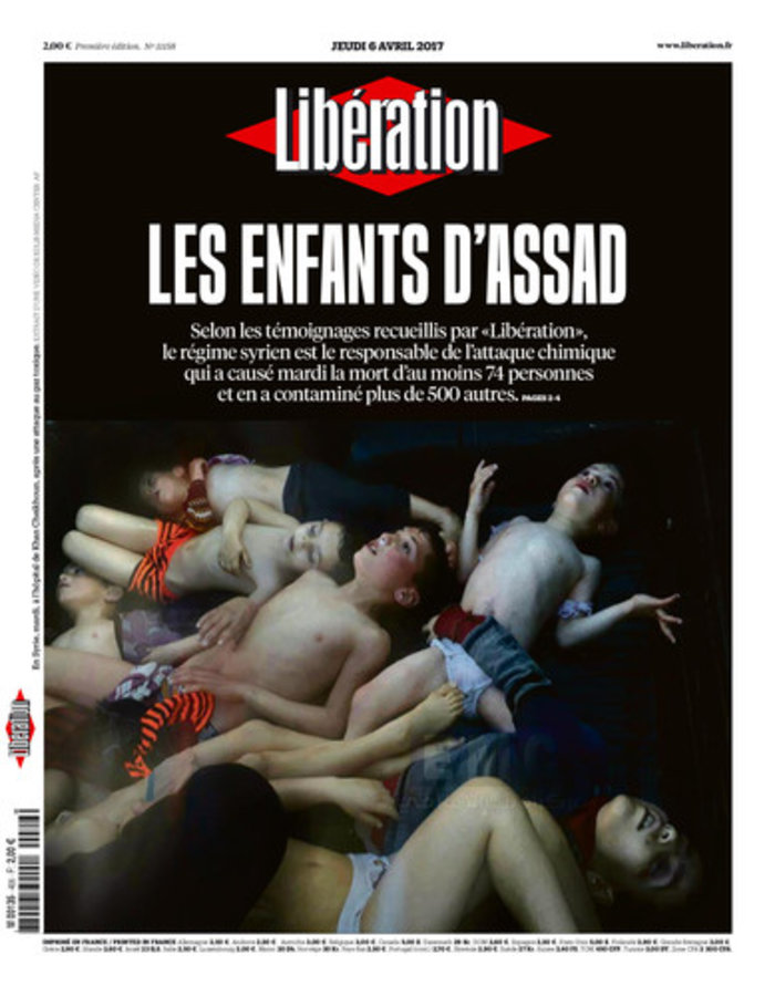 «Τα παιδιά του Άσαντ»: Το συγκλονιστικό πρωτοσέλιδο της Liberation