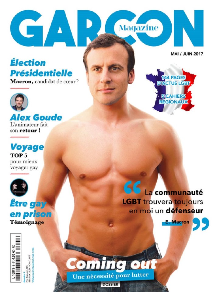 Ημίγυμνος ο Μακρόν σε gay γαλλικό περιοδικό