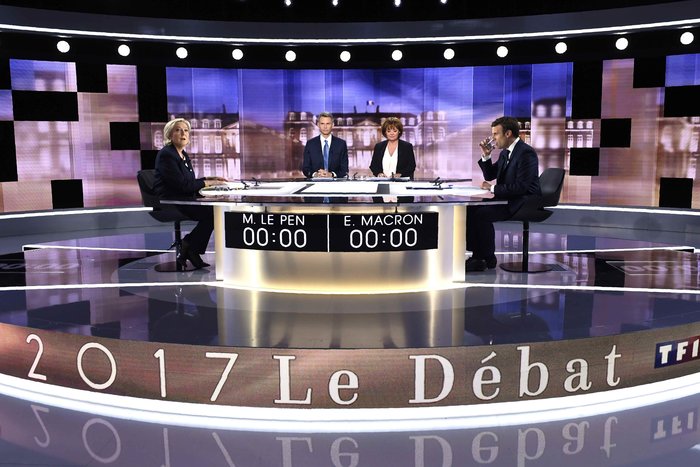 Δημοσκόπηση: Nίκη του Μακρόν με 63% στο ντιμπέιτ με την Λεπέν