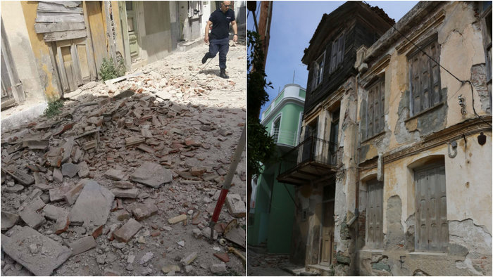 Απόγνωση και συντρίμμια στη Βρισά και στο Πλωμάρι (φωτό) - εικόνα 9