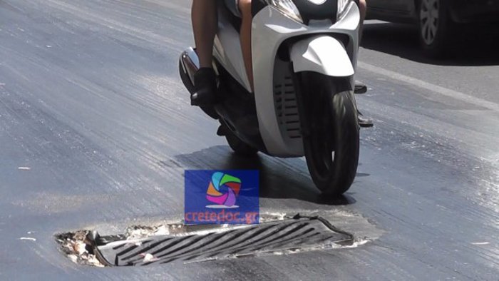 Απίστευτο: Έλιωσε ακόμη και η άσφαλτος στο Ρέθυμνο - εικόνα 3