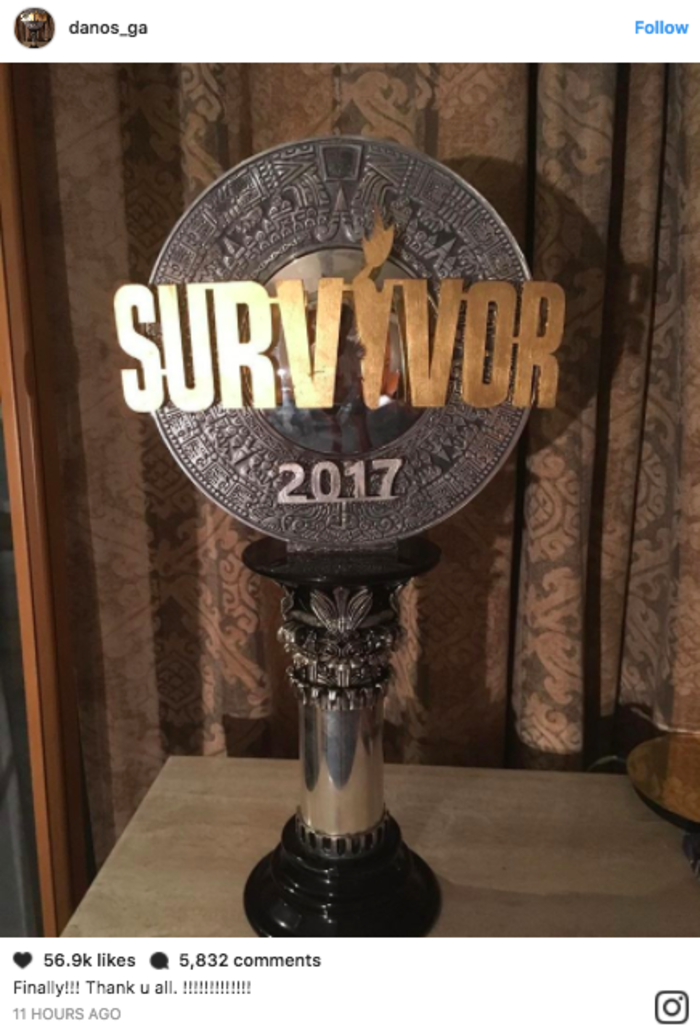 Survivor: Η πρώτη ανάρτηση του Ντάνου στο Instagram