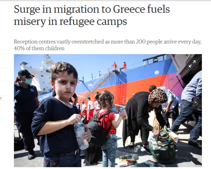 Guardian: Εκρηκτική ξανά η κατάσταση στα νησιά λόγω προσφυγικού