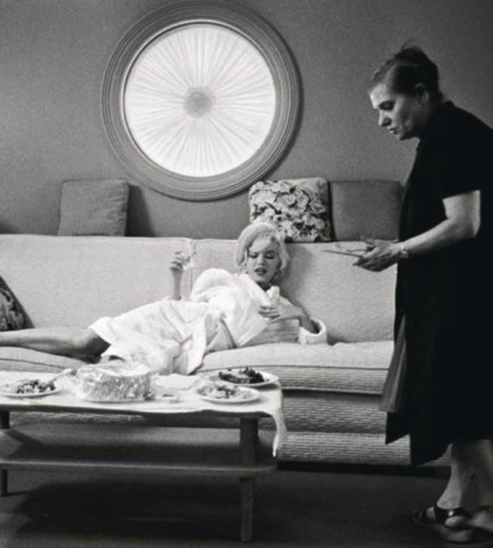 Lawrence Schiller – Marilyn Monroe (On Couch) & Paula Strasburg, 1962$5,000.00