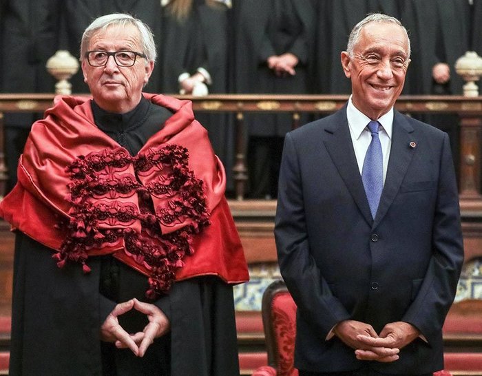 Ο Γιούνκερ ντύθηκε... πορτοκαλί σε εκδήλωση στην Πορτογαλία - εικόνα 2