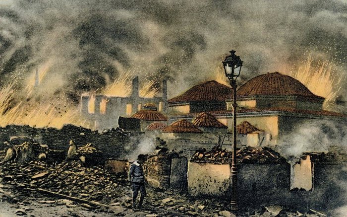 «1917: Μνημεία στις φλόγες» - Μοναδική έκθεση στο Μπέη Χαμάμ